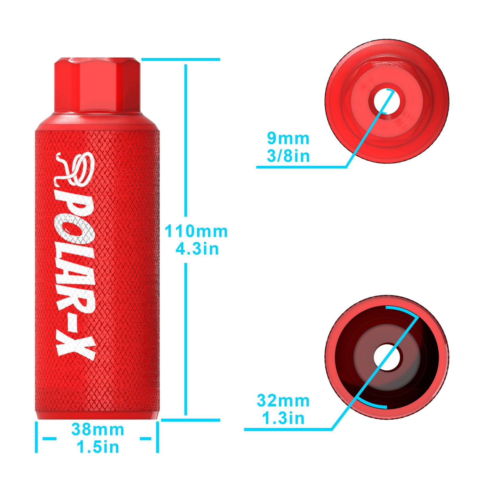 Volo Polar-X Fietssteunen BMX Accessoires 3/8 Inch 1 Paar Solid